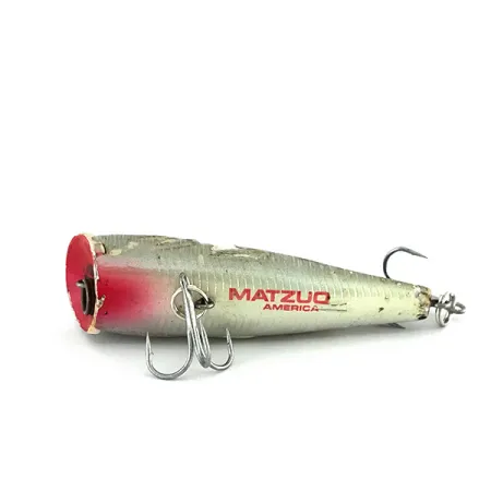 Vintage Matzuo Popper, 1/4oz Silver / Light Blue fishing lure #7986