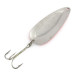 Vintage   Worth Chippewa , 1/2oz Red / White / Nickel fishing spoon #7999