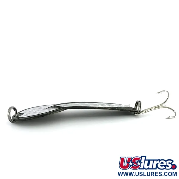 Vintage   Glen Evans Loco 4, 3/4oz Black / Rainbow Hologram fishing spoon #8000