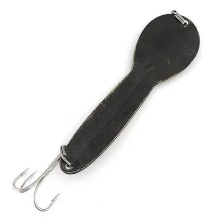 Vintage Glen Evans Loco 4, 3/4oz Black / Rainbow Hologram fishing spoon #8000