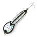 Vintage   Glen Evans Loco 4, 3/4oz Black / Rainbow Hologram fishing spoon #8000