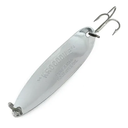 Vintage Luhr Jensen Krocodile Die #5, 1oz Nickel / Frog fishing spoon #8002