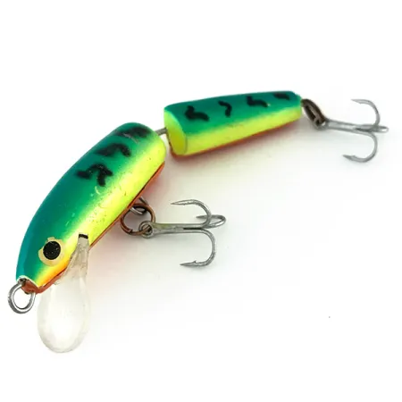 Vintage Rapala Jointed J-7 UV, 1/8oz Fire Tiger fishing lure #8011