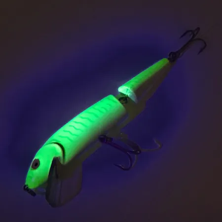 Vintage Producers Finnigan's Minnow Jointed​ UV, 1/2oz Chartreuse fishing lure #8015