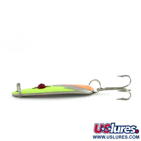  Red Eye Lures Red Eye Evil Eye UV, 1/2oz Nickel / Orange / Green / Red Eye fishing spoon #8025