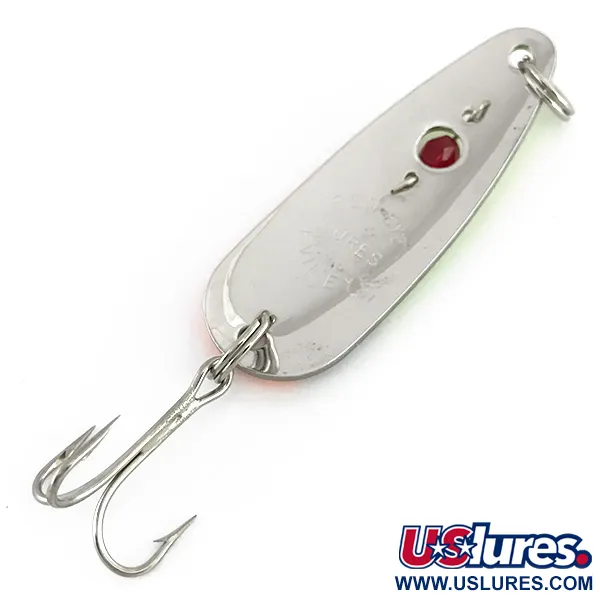  Red Eye Lures Red Eye Evil Eye UV, 1/2oz Nickel / Orange / Green / Red Eye fishing spoon #8025