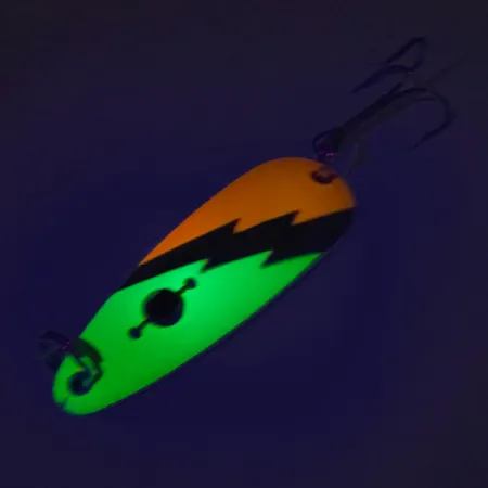 Red Eye Lures Red Eye Evil Eye UV, 1/2oz Nickel / Orange / Green / Red Eye fishing spoon #8025