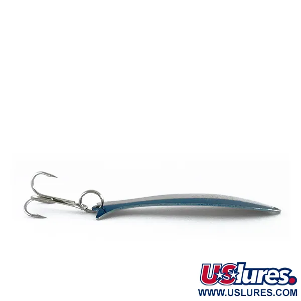 Vintage   Acme Flash-King Wobbler , 3/16oz Nickel / Blue fishing spoon #8026