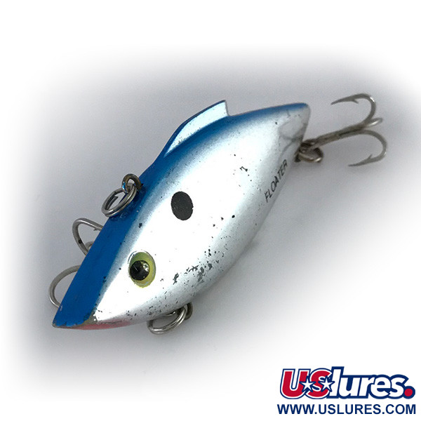 Vintage   Bill Lewis Rat-L-Trap Floater, 1/3oz RT 258 Nickel Black Blue fishing lure #8027