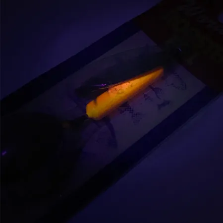 Yakima Bait Worden’s Original Rooster Tail UV, 2/5oz Gold / Orange UV Glow in UV light, Fluorescent spinning lure #8030
