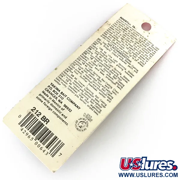  Yakima Bait Worden’s Original Rooster Tail, 1/4oz Gold / Brown spinning lure #8031