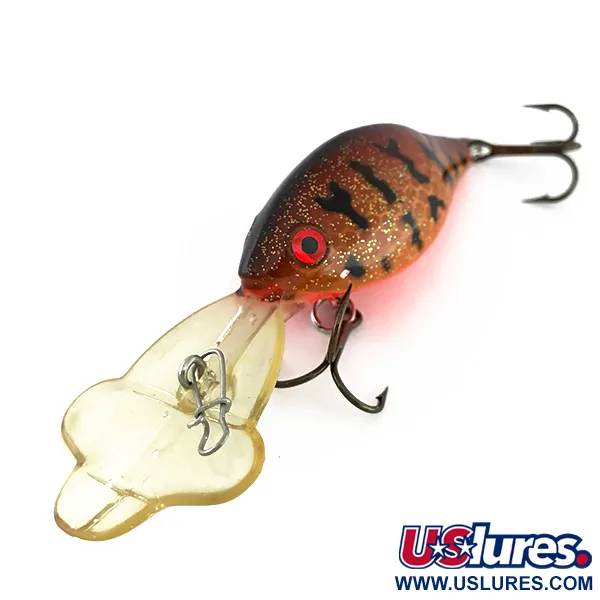Vintage   Luhr Jensen Hot Lips Express UV, 2/5oz Brown Brown Tiger fishing lure #8032