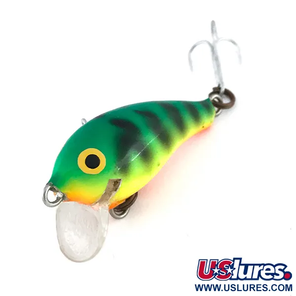 Vintage Rapala Mini Fat Rap Sinking Deep Runner 30 Uv, 1/8oz FT (Fire Tiger) fishing lure #8034