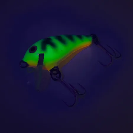 Vintage Rapala Mini Fat Rap Sinking Deep Runner 30 Uv, 1/8oz FT (Fire Tiger) fishing lure #8034