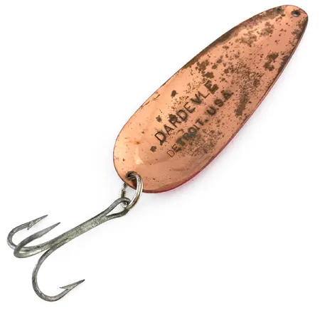 Vintage Eppinger Dardevle, 1oz Red / White / Copper fishing spoon #8038