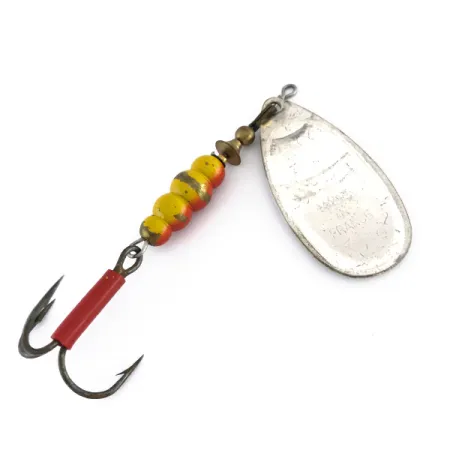 Vintage Mepps Aglia 5, 1/2oz Black / White / Silver spinning lure #8045