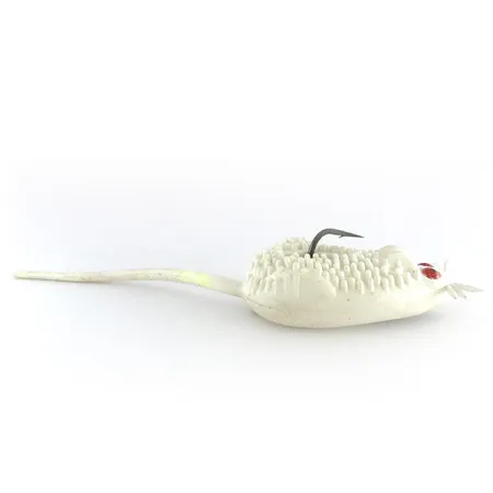 Vintage Strike King King Rat, 1/2oz White fishing lure #8065