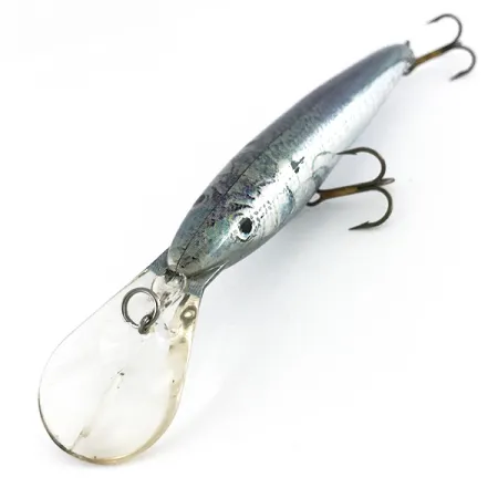Vintage Bagley BAGLEY Diving Bang-O, 1/2oz Rainbow Silver fishing lure #8070