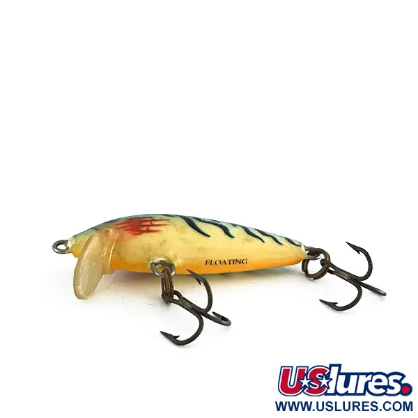 Vintage Rapala Original Floater F4, 1/16oz Fire Tiger fishing lure #8073