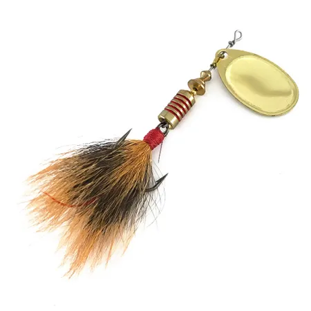 Vintage Mepps Aglia 3 dressed, 1/4oz Gold spinning lure #8084