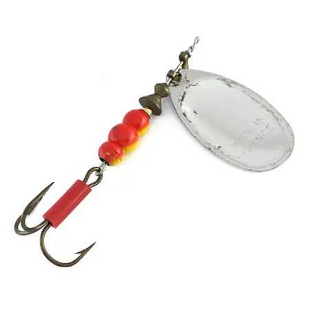 Vintage Mepps Aglia 4, 1/3oz Silver spinning lure #8085