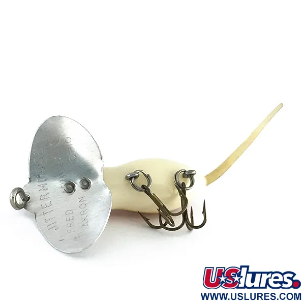 Vintage   Fred Arbogast Jitter Mouse, 1/8oz Brown fishing lure #8095
