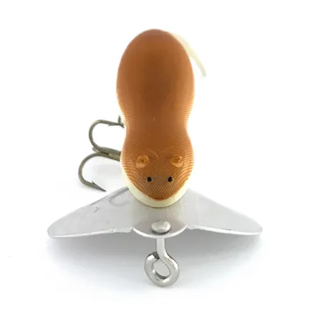 Vintage Fred Arbogast Jitter Mouse, 1/8oz Brown fishing lure #8095