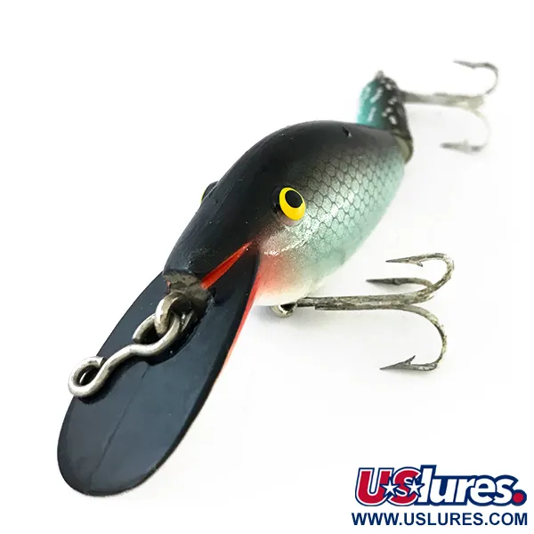 Vintage Eppinger Sparkle Tail, 1/3oz Gray / Light Blue / Red fishing lure #8108