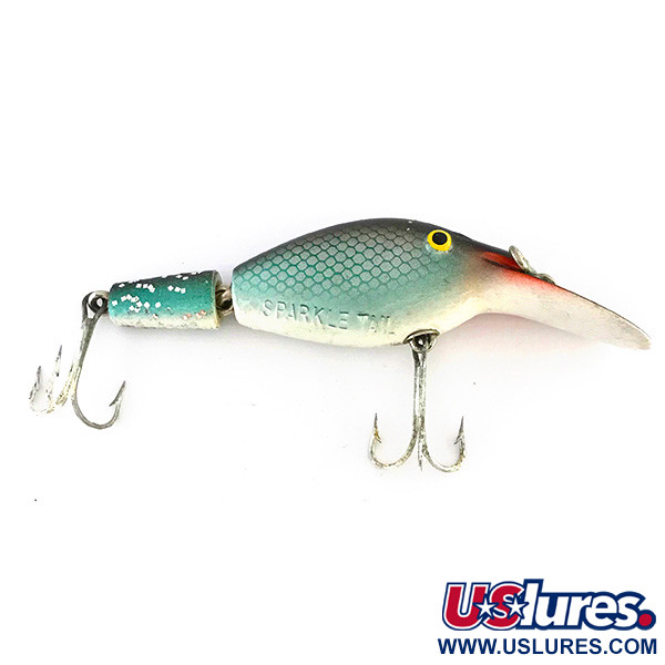 Vintage  Eppinger Sparkle Tail, 1/3oz Gray / Light Blue / Red fishing lure #8108