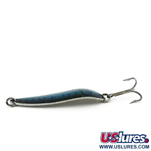 Vintage  Luhr Jensen Krocodile Die #5, 1oz Blue / Nickel fishing spoon #8109