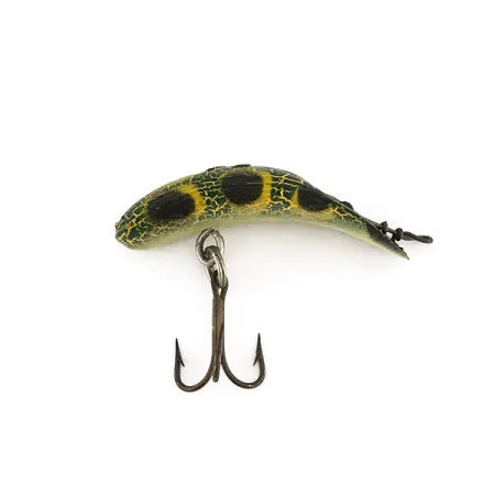 Vintage Yakima Bait FlatFish F4, 3/64oz Frog fishing lure #8133
