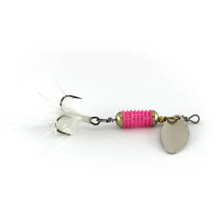 Vintage Berkley scent vent, 1/8oz Nickel / Pink spinning lure #8141