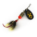 Vintage   Mepps Black Fury 1 Dressed (squirrel tail), 1/8oz Black / Yellow spinning lure #8144