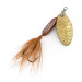 Vintage  Yakima Bait Worden’s Original Rooster Tail, 3/32oz Gold / Brown spinning lure #8145