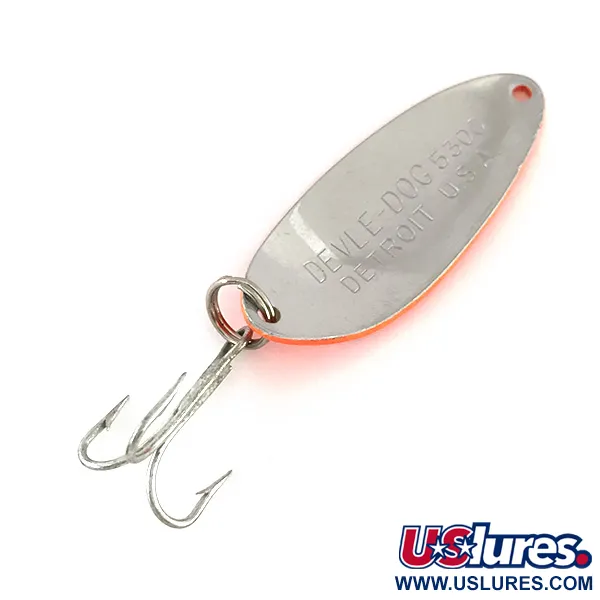 Vintage  Eppinger Dardevle Devle Dog 5300 UV, 1/3oz Red / Black / Nickel fishing spoon #8149