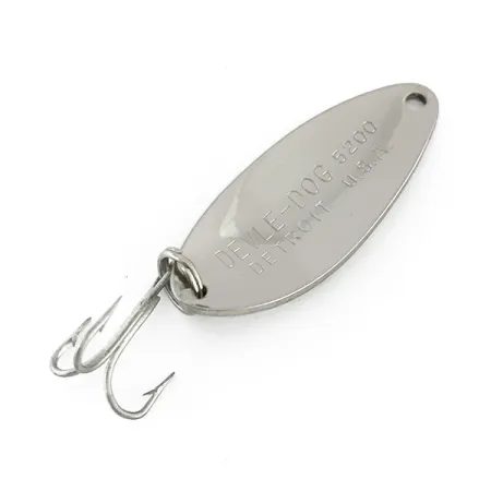 Vintage Eppinger Dardevle Devle Dog 5200, 1/4oz Nickel fishing spoon #8150