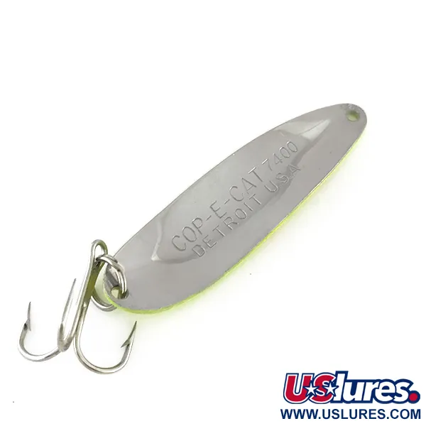  Eppinger Dardevle Cop-E-Cat 7400 UV, 1/2oz Yellow / Red / Nickel fishing spoon #8159
