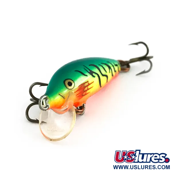 Vintage Rapala Original Floater F4 UV, 1/16oz Fire Tiger fishing lure #8160