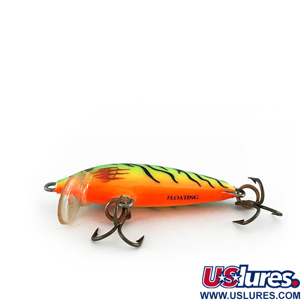 Vintage   Rapala Original Floater F4 UV, 1/16oz Fire Tiger fishing lure #8160