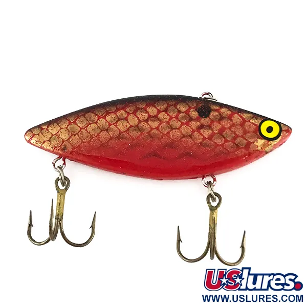 Vintage   Strike King Diamond Shad ,  Dark Red fishing lure #8165