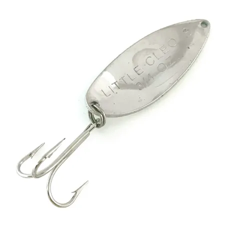 Vintage Acme Little Cleo Glow, 3/4oz White / Green / Nickel fishing spoon #8171