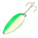 Vintage   Acme Little Cleo Glow, 3/4oz White / Green / Nickel fishing spoon #8171