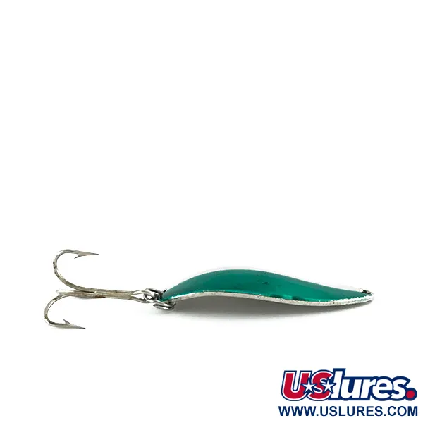 Vintage  Seneca Little Cleo (Hula Girl), 1/2oz Nickel / Green fishing spoon #8172