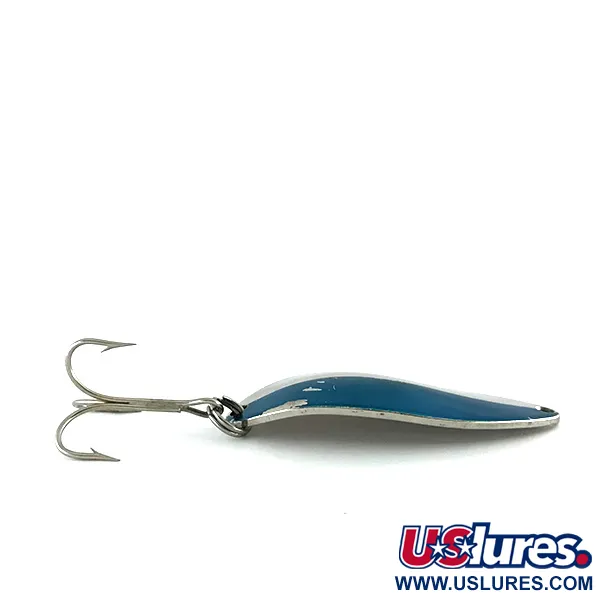 Vintage  Acme Little Cleo (Hula Girl), 1/2oz Nickel / Blue fishing spoon #8173