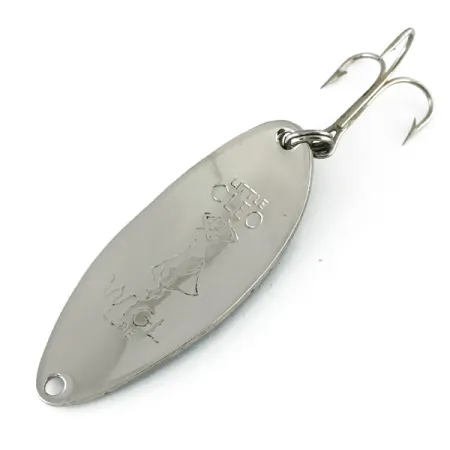 Vintage Acme Little Cleo (Hula Girl), 1/2oz Nickel / Blue fishing spoon #8173
