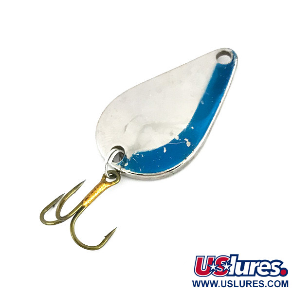 Vintage  Acme K.O. Wobbler, 1/4oz Nickel / Blue fishing spoon #8184