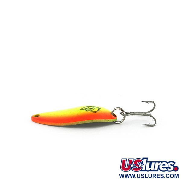  Eppinger Dardevle Devle Dog 5200 UV, 1/4oz Yellow / Orange / Nickel fishing spoon #8191