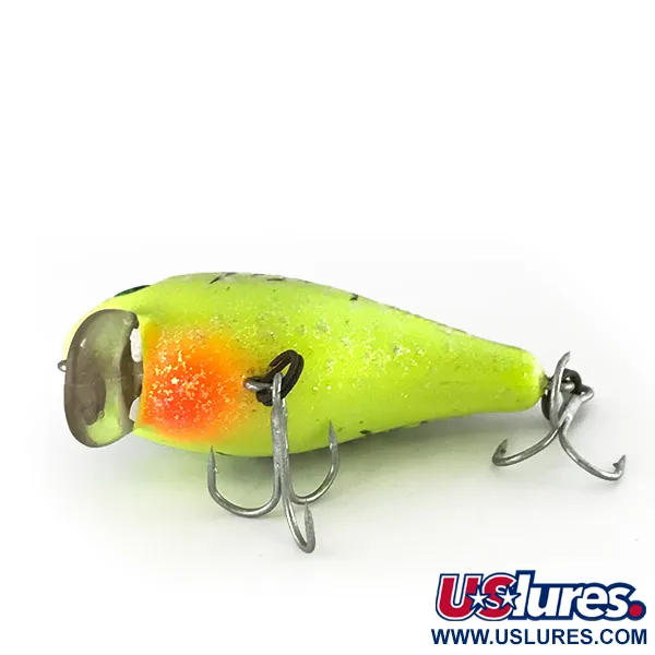 Vintage  Mann's Bait  Mann's 1-Minus Crankbaits Mid, 2/5oz Fire Tiger fishing lure #8197