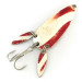 Vintage  Marathon Bait Company Marathon (with sonic blades), 1/4oz Red / White / Nickel fishing spoon #8200