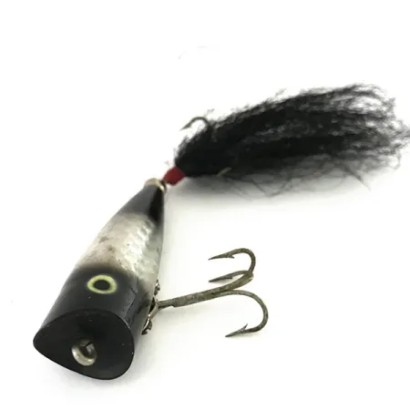 Vintage Heddon Tiny Chugger, 1/3oz Black / Rainbow fishing lure #8210